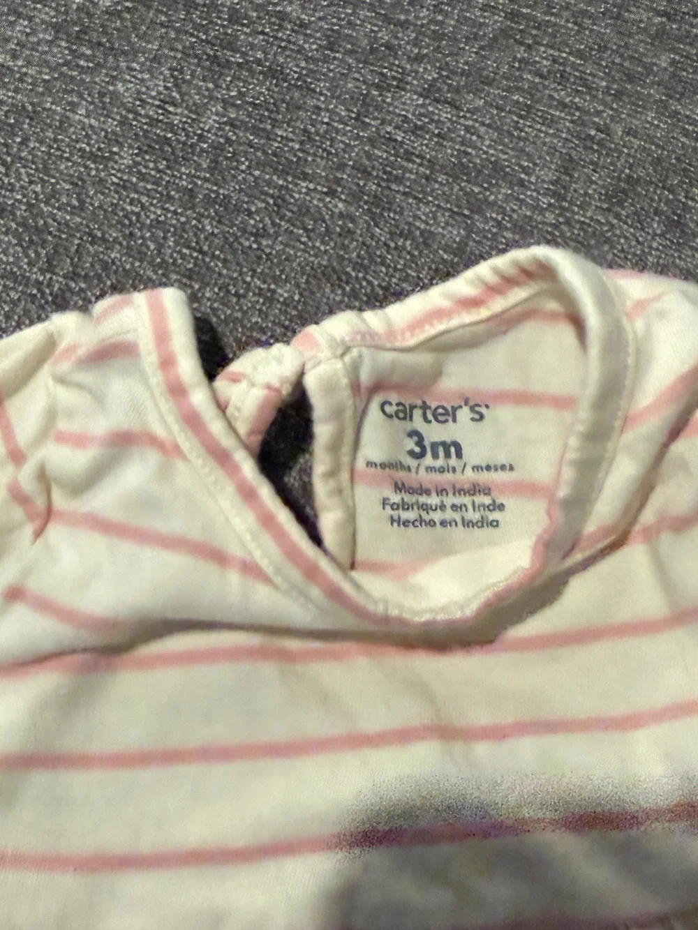 Carter's Baby Pink Stripe Apple Dress with Bloomers 3m